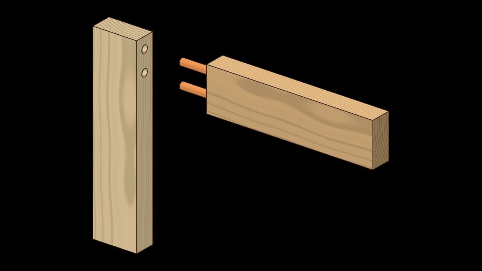 Holzdübelverbindung